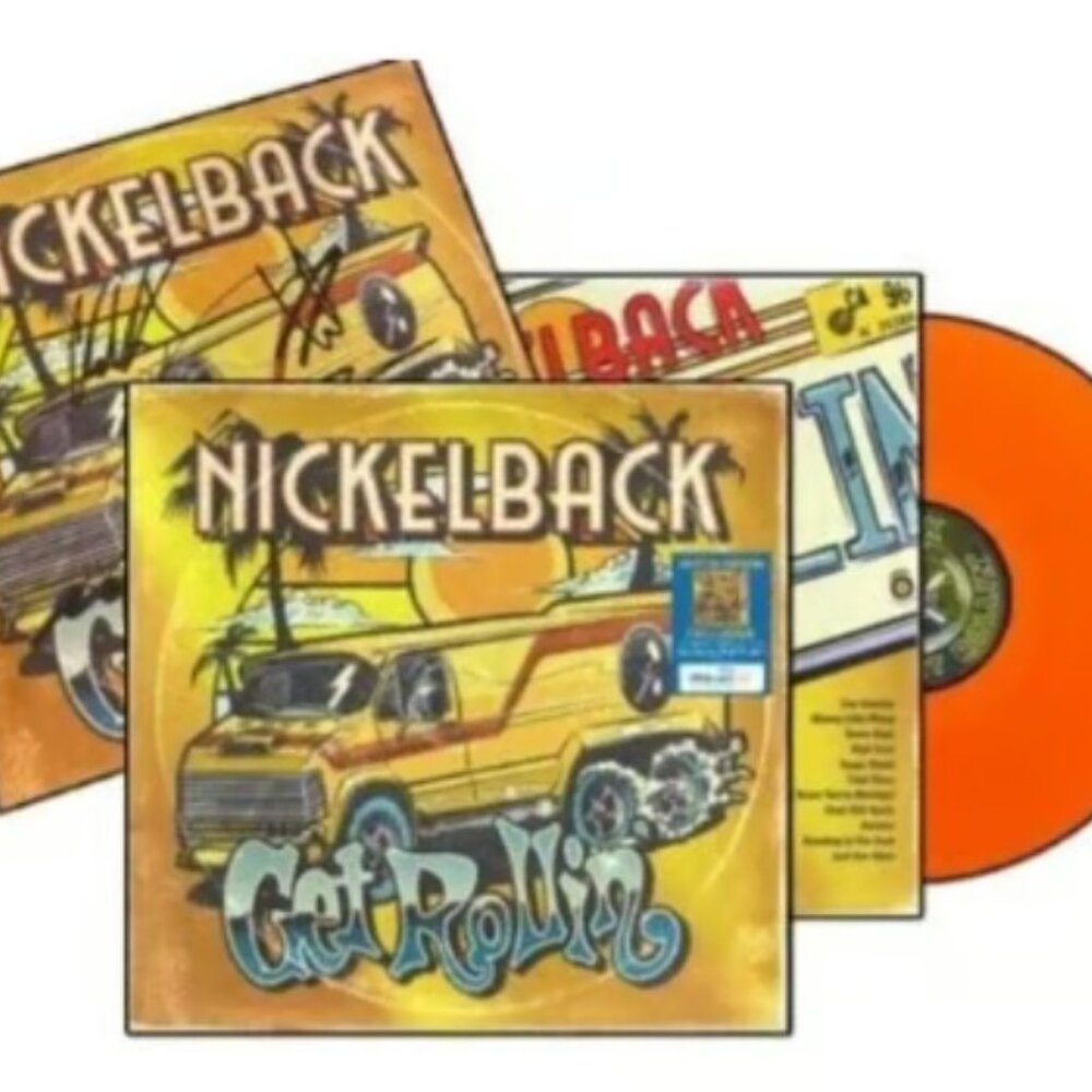 Nickelback Get Rollin' LP ~Exclusive Orange Vinyl + Autograph Insert ~ Sealed!